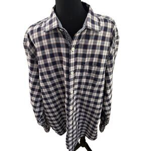 Tommy Bahama Jeans Multi Colored Red Green Blue Flannel Shirt Size XL 100 Cotton